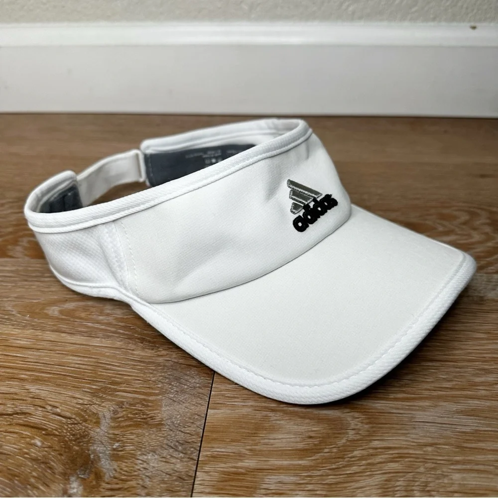 Adidas Unisex Adizero Climacool White Athletic Performance Visor Hat, OS